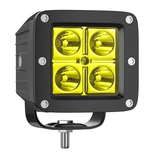 4-LED 12W Car SUV Off-Road Motorcycle Square Spotlight Waterproof Vehicle Headlight