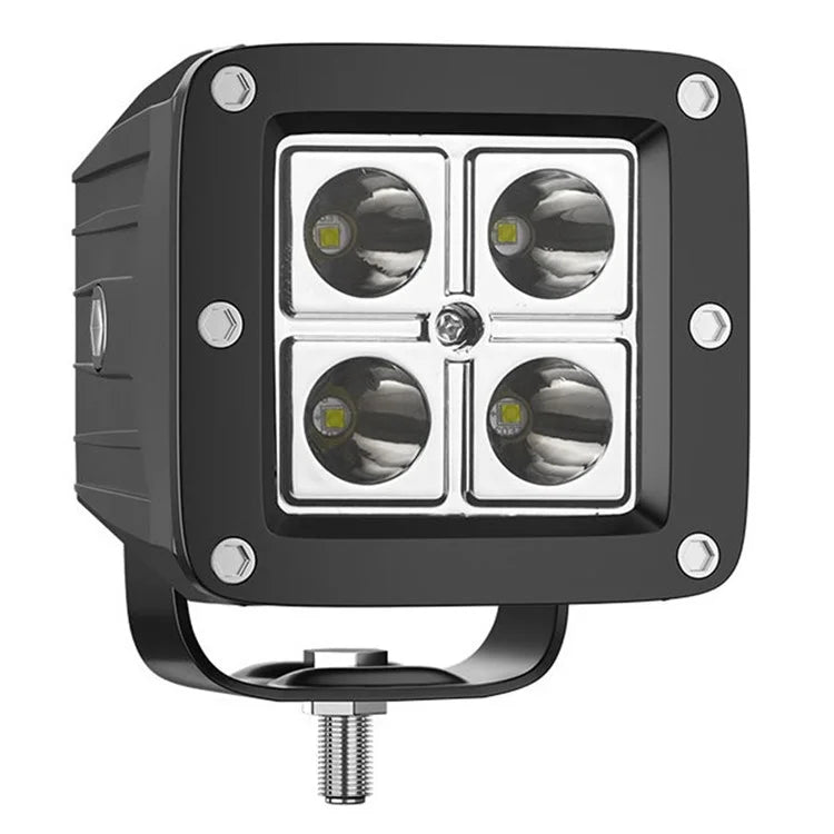 4-LED 12W Car SUV Off-Road Motorcycle Square Spotlight Waterproof Vehicle Headlight
