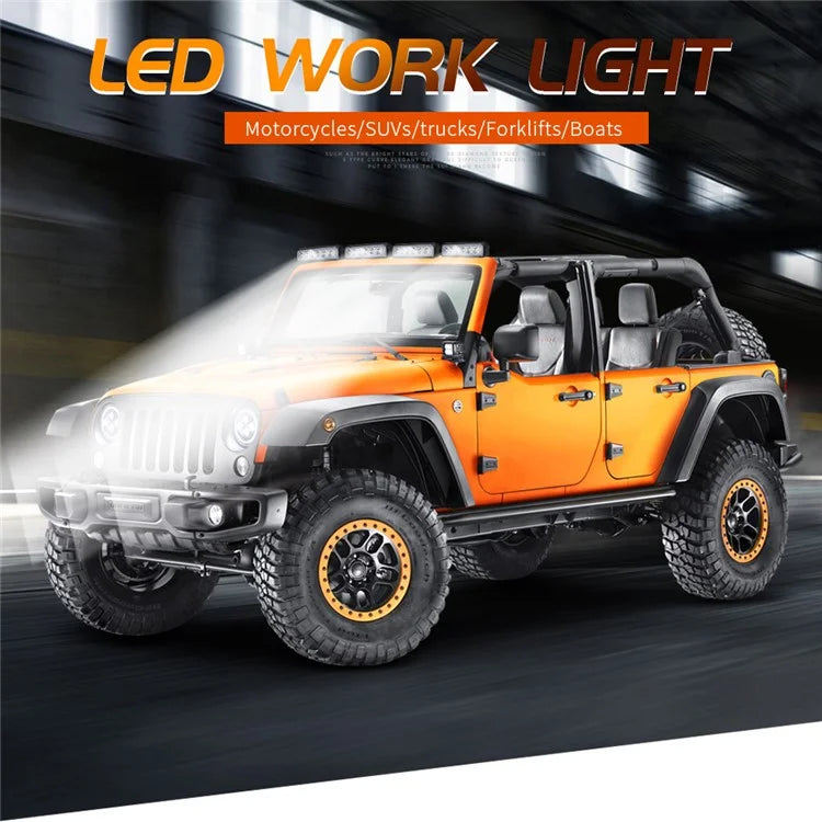 18W Car SUV Off-Road 6LED Spotlight Waterproof Vehicle Super Bright Bar Lamp Headlight