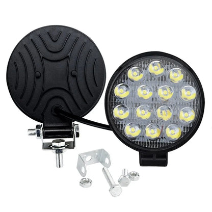 14LED 42W Car SUV Off-Road Round Spotlight Waterproof Vehicle Super Bright Headlight