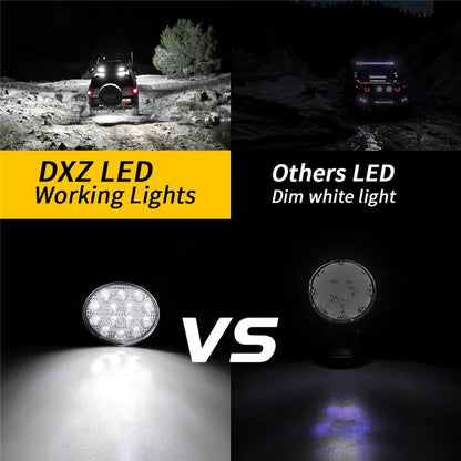 14LED 42W Car SUV Off-Road Round Spotlight Waterproof Vehicle Super Bright Headlight