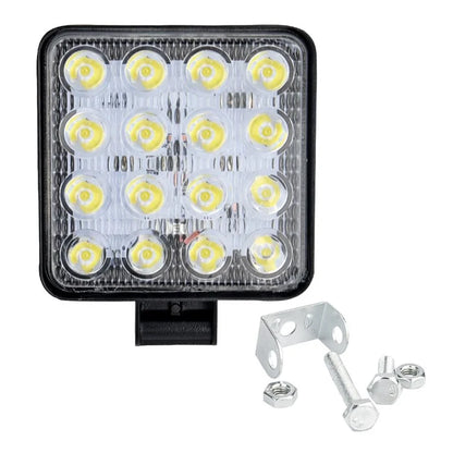 16LED 48W Car SUV Off-Road Square Spotlight Waterproof Vehicle Working Lamp Headlight