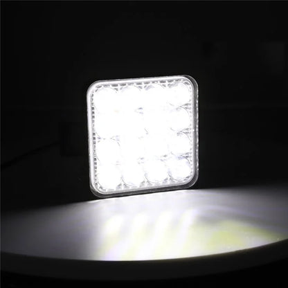 16LED 48W Car SUV Off-Road Square Spotlight Waterproof Vehicle Working Lamp Headlight
