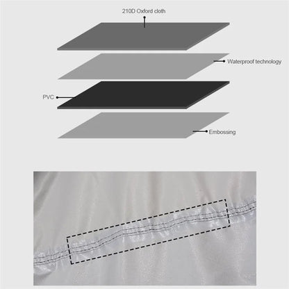 WUPP CS-1410 Motorcycle Cover Thickened Oxford Fabric All Season Waterproof Motorbike Cover (L Size)