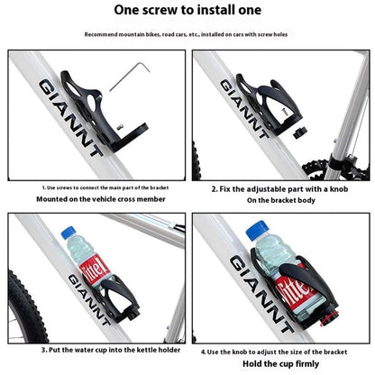 WUPP CSZH-1080 Bike Water Bottle Cage Rearview Mirror Mount Drink Cup Holder