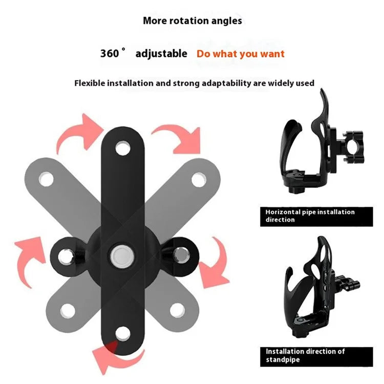 WUPP CSZH-1080 Bike Water Bottle Cage Rearview Mirror Mount Drink Cup Holder