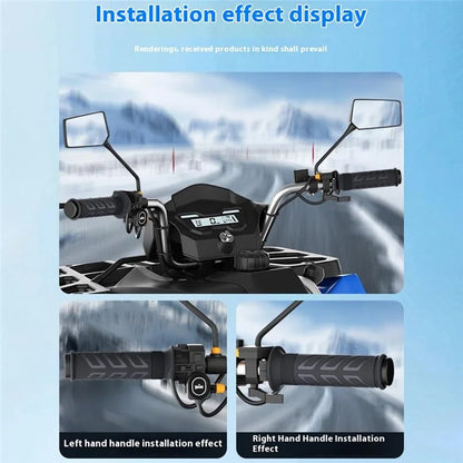 WUPP CS-1956E1 Oval Plastic Switch Heated Grips M4 Arrow ATV Heating Handle Grips