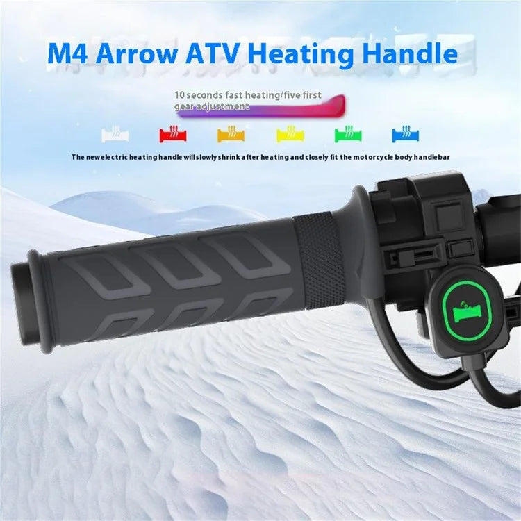 WUPP CS-1956E1 Oval Plastic Switch Heated Grips M4 Arrow ATV Heating Handle Grips