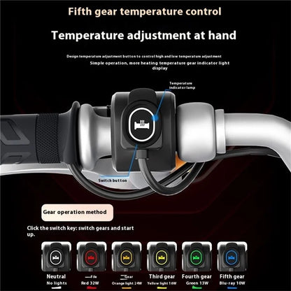 WUPP CS-1956E1 Oval Plastic Switch Heated Grips M4 Arrow ATV Heating Handle Grips