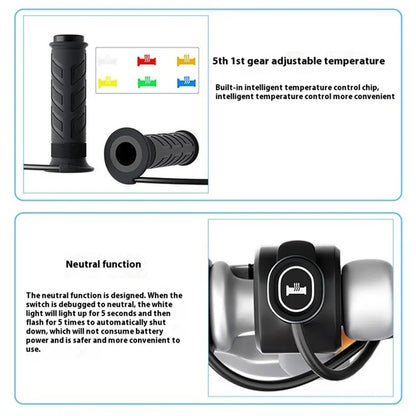 WUPP CS-1956E2 Oval Metal Switch Heated Grips M4 Arrow ATV Heating Handle Grips