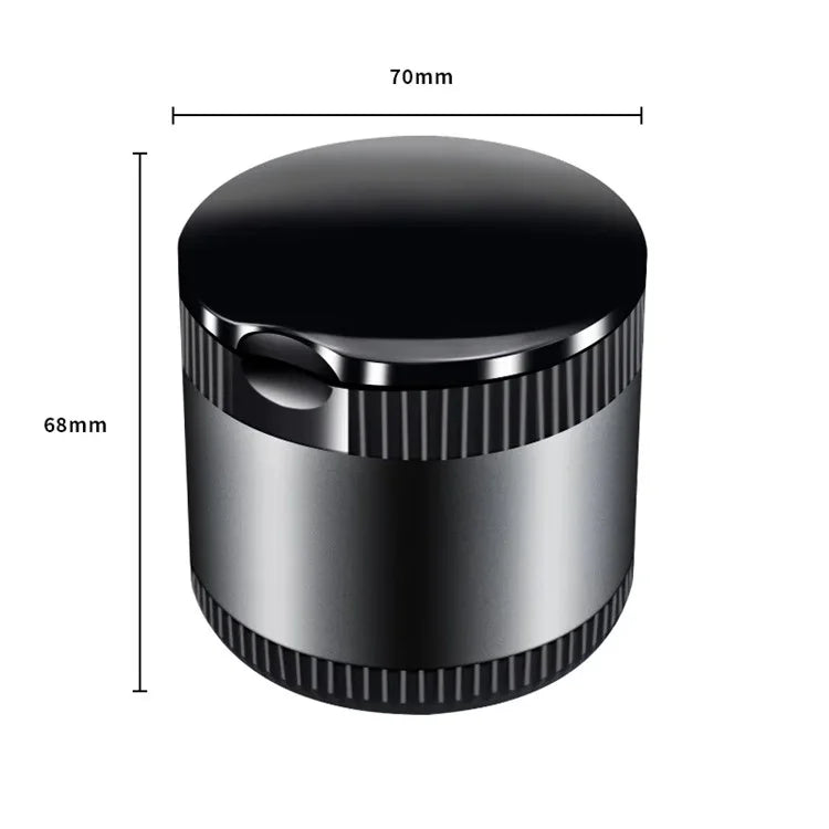 Creative Car Metal Ashtray with LED Night Light High-Temperature Resistant Ashtray with Cigarette Holder