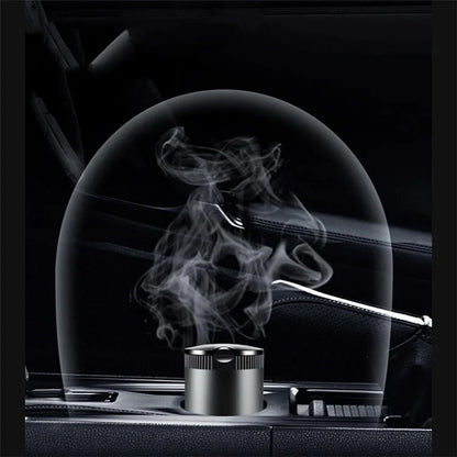 Creative Car Metal Ashtray with LED Night Light High-Temperature Resistant Ashtray with Cigarette Holder