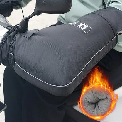 WUPP CS-1506A1 1 Pair Winter Electric Bicycle Motorcycle Warm Handlebar Cover Handle Gloves, Large Opening