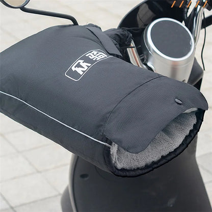 WUPP CS-1506A2 1 Pair Motorcycle Handle Gloves Winter Electric Bicycle Warm Handlebar Cover, Small Opening