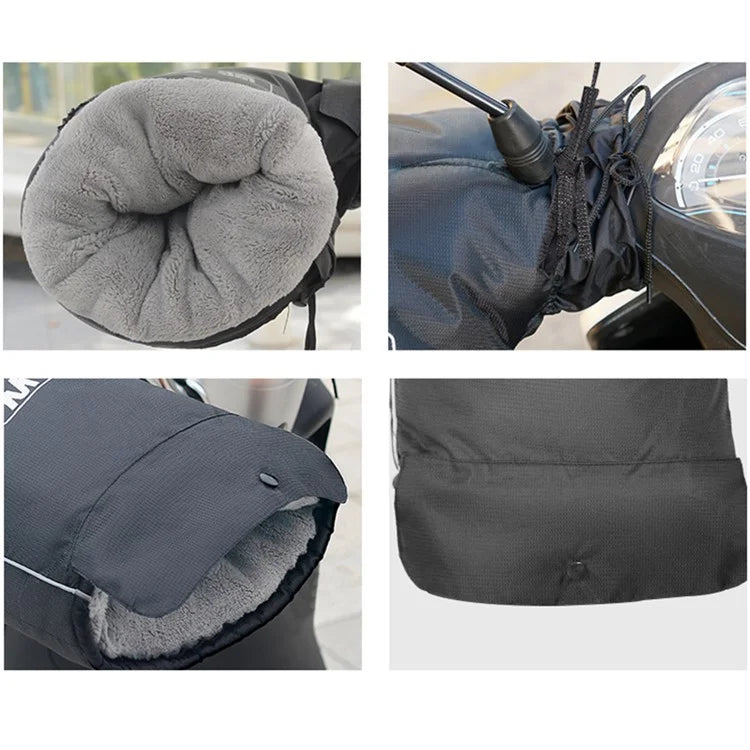 WUPP CS-1506A2 1 Pair Motorcycle Handle Gloves Winter Electric Bicycle Warm Handlebar Cover, Small Opening