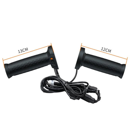 WUPP CS-1324A1 1Pair ATV Electric Heated Grip Waterproof Motorcycle Handlebar Grip Heater with 5 Gear Adjustable
