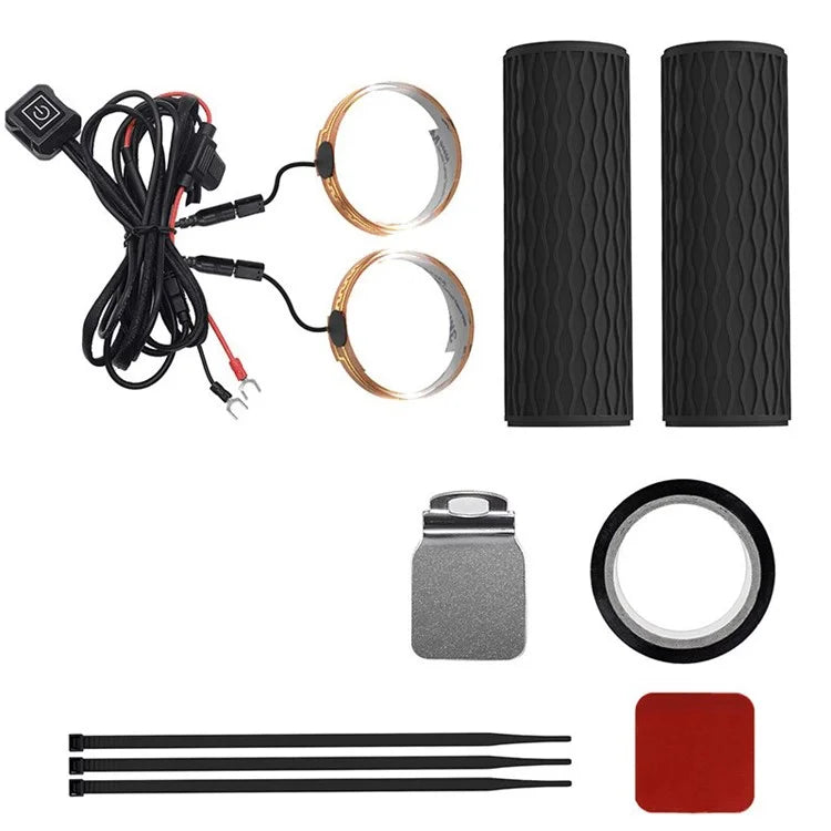 WUPP CS-1819A1 Fast Heating Handlebar Silicone Sleeve Motorcycle Electric Heated Grips, Wrap Version