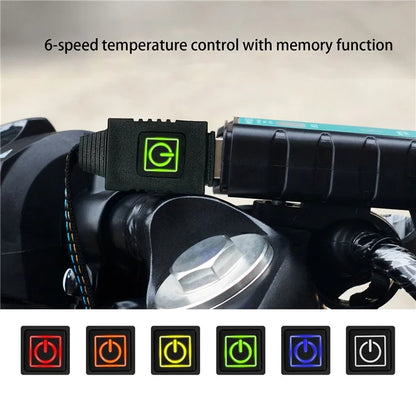 WUPP CSZH-974G1 Electric Handlebar Grip with Memory Function Motorbike Heated Grip with 6 Temperature Adjustable