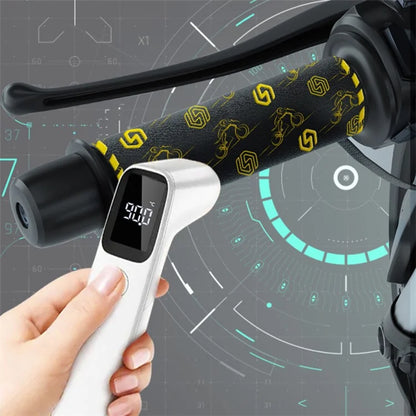 WUPP CSZH-974C1 20-90V 5+1 Gear Motorcycle Handlebar Heating Grips Pattern Design Heated Grip with Memory Function, 80cm ACC Cable