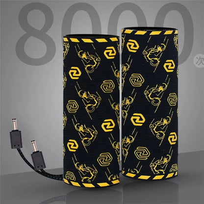 WUPP CSZH-974C1 20-90V 5+1 Gear Motorcycle Handlebar Heating Grips Pattern Design Heated Grip with Memory Function, 80cm ACC Cable