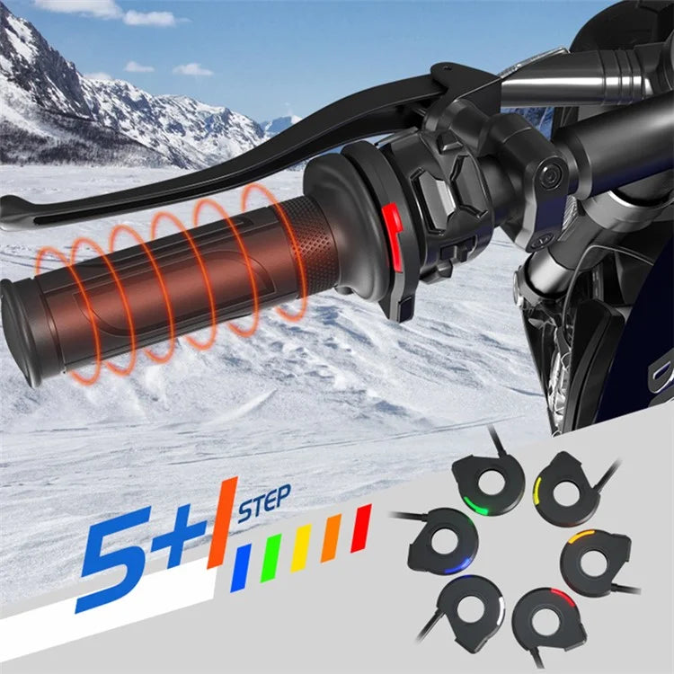 WUPP CSZH-1787A1 5+1 Gear Electric Scooters Handle Grips for Motorcycle Heated Handlebar Grips with Memory Function