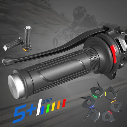 WUPP CSZH-1787A1 5+1 Gear Electric Scooters Handle Grips for Motorcycle Heated Handlebar Grips with Memory Function