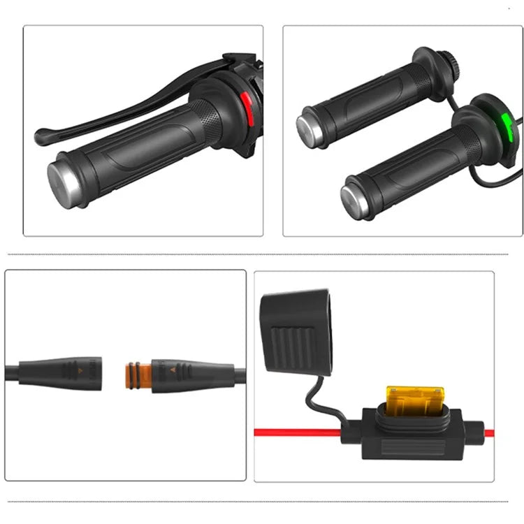 WUPP CSZH-1787A1 5+1 Gear Electric Scooters Handle Grips for Motorcycle Heated Handlebar Grips with Memory Function