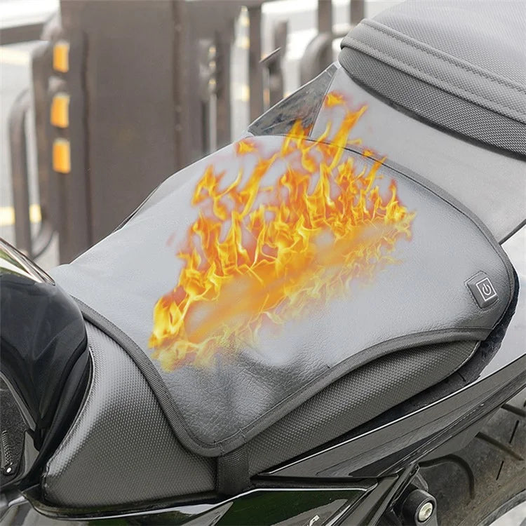 WUPP CSZH-0025A4 Motorcycle Heating Cushion Waterproof Electric Heated Seat Pad with 3-Gear Temperature Adjustment