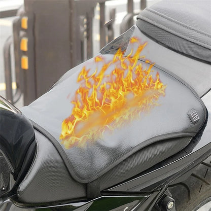 WUPP CSZH-0025A4 Motorcycle Heating Cushion Waterproof Electric Heated Seat Pad with 3-Gear Temperature Adjustment