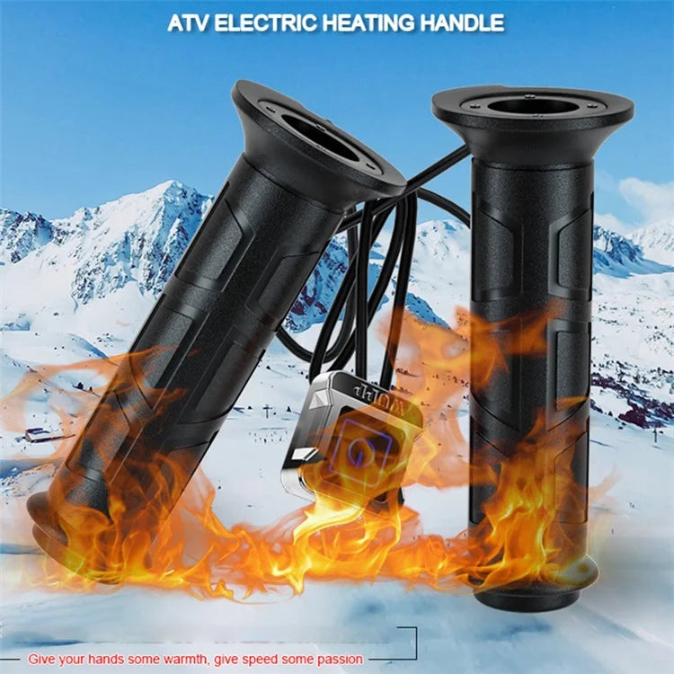 WUPP CSZH-983F2 1 Pair ATV Heated Handlebar Grips 3 Temperature Electric Heated Handle