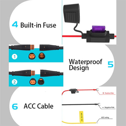 WUPP CSZH-1823B2 1 Pair Motorcycle Heated Grips 22mm Universal Silicone Handlebar Warmers