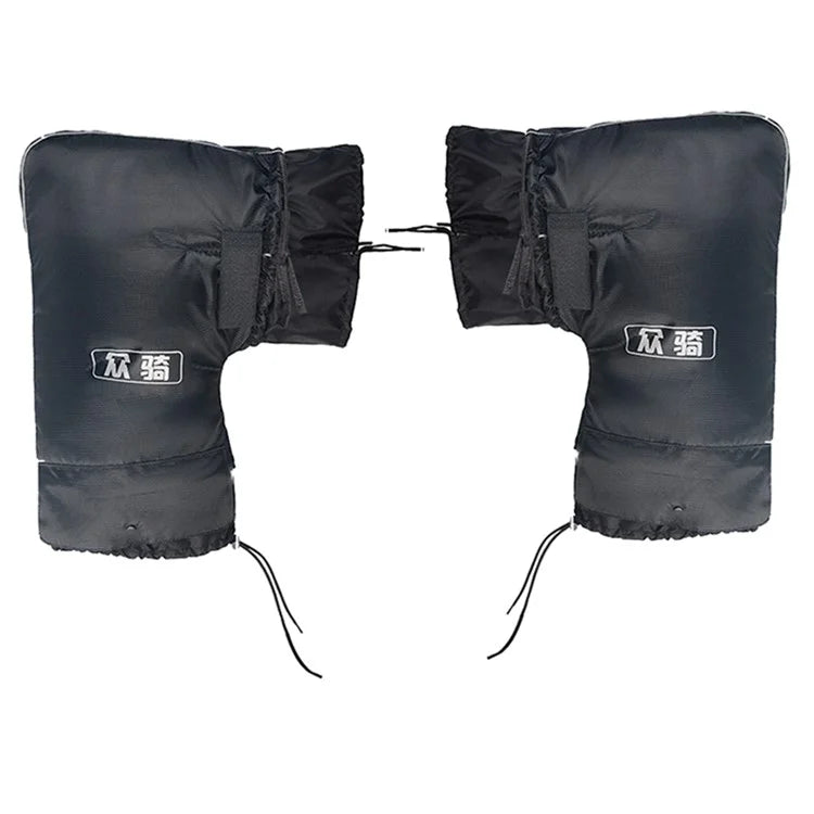 WUPP CS-1780A1 1 Pair ATV Handlebar Gloves Waterproof Winter Snowmobile Hand Muffs, Large Opening