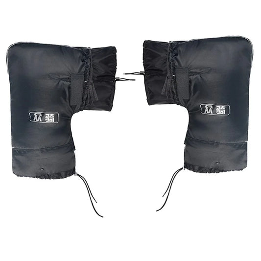 WUPP CS-1780A1 1 Pair ATV Handlebar Gloves Waterproof Winter Snowmobile Hand Muffs, Large Opening
