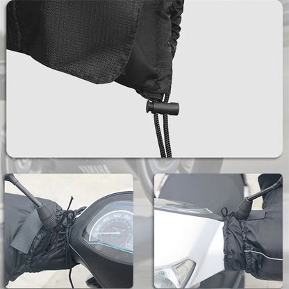 WUPP CS-1780A1 1 Pair ATV Handlebar Gloves Waterproof Winter Snowmobile Hand Muffs, Large Opening