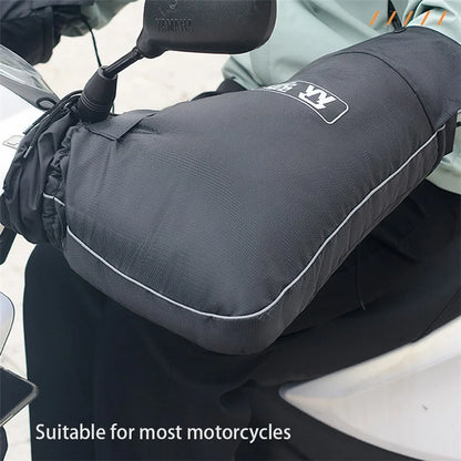 WUPP CS-1780A2 1 Pair Motorcycle Handlebar Gloves Windproof Hand Protectors Covers, Small Opening