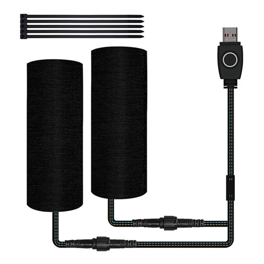 WUPP CSZH-974D4 5V USB Heated Grips with 3-Mode Temperature Adjustable, Magic Tape Version