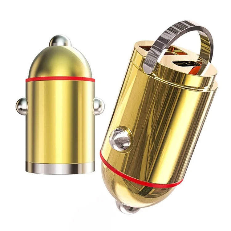 G30J Type-C+USB Dual Port 133W High Power Hidden Pull Ring Car Charger