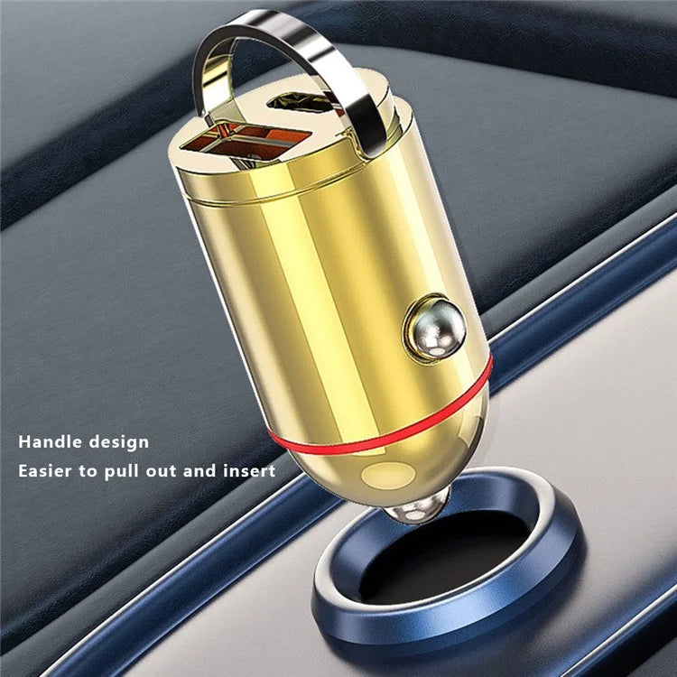 G30J 133W High Power Charging Adapter Type-C+USB Car Charger with 6A USB to Type-C Cable