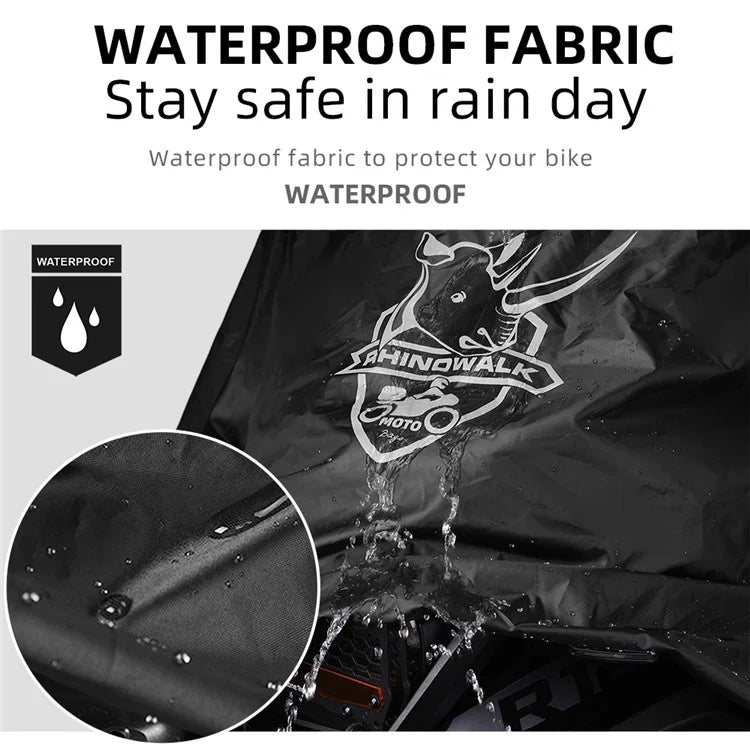 RHINOWALK F1001 L Size Motorcycle Cover Polyester Outdoor Anti-sun Waterproof Motorbike Cover Protector
