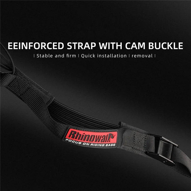 RHINOWALK MTR005BK Motorcycle Rear Rack Luggage Fixing Band Pannier Bag Fasten Strap with Metal Buckle