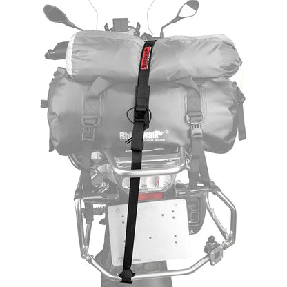 RHINOWALK MTR005BK Motorcycle Rear Rack Luggage Fixing Band Pannier Bag Fasten Strap with Metal Buckle
