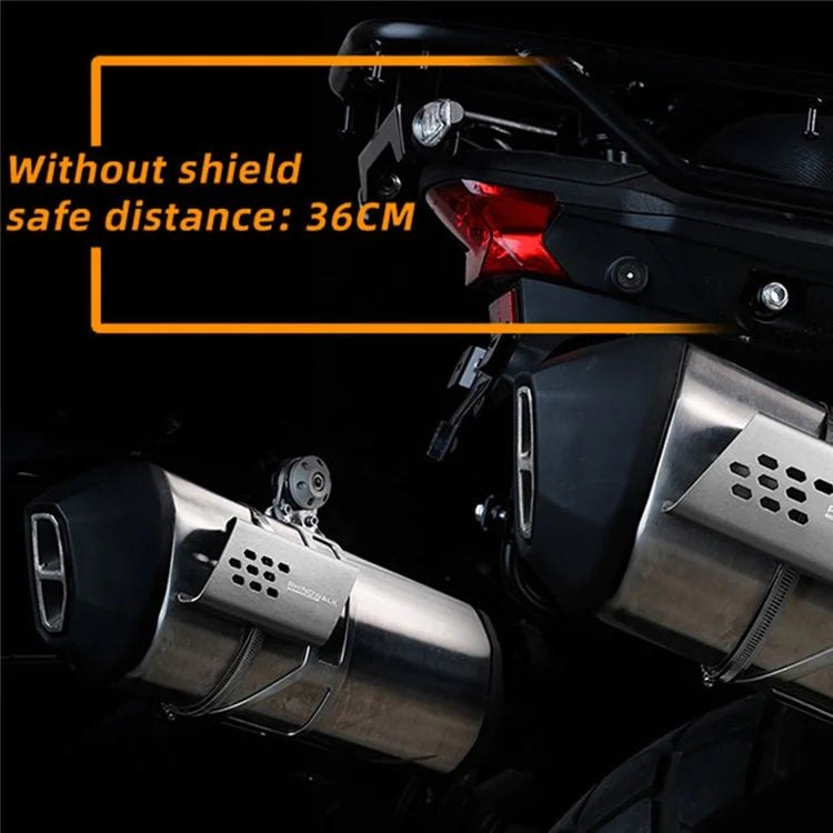 RHINOWALK MTR004 Motorcycle Exhaust Heat Shield Aluminum Anti-scalding Cover