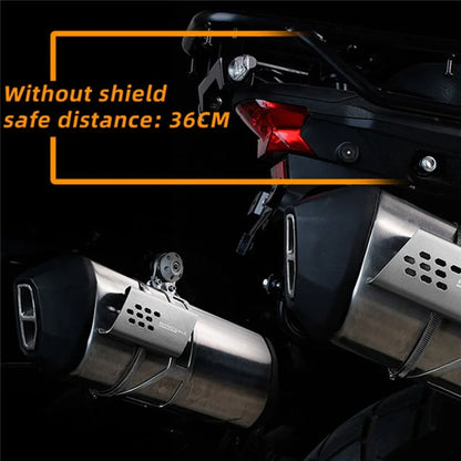 RHINOWALK MTR004 Motorcycle Exhaust Heat Shield Aluminum Anti-scalding Cover