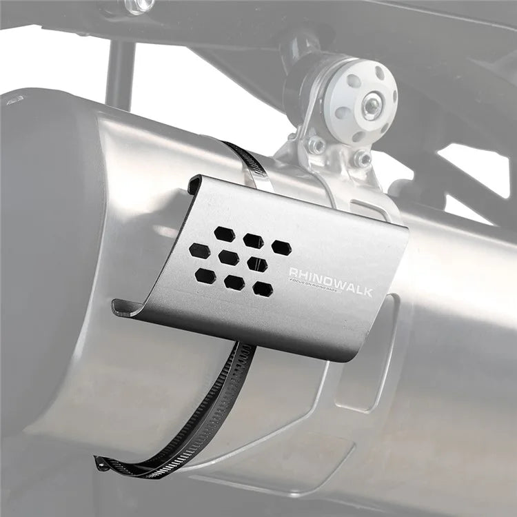 RHINOWALK MTR004 Motorcycle Exhaust Heat Shield Aluminum Anti-scalding Cover