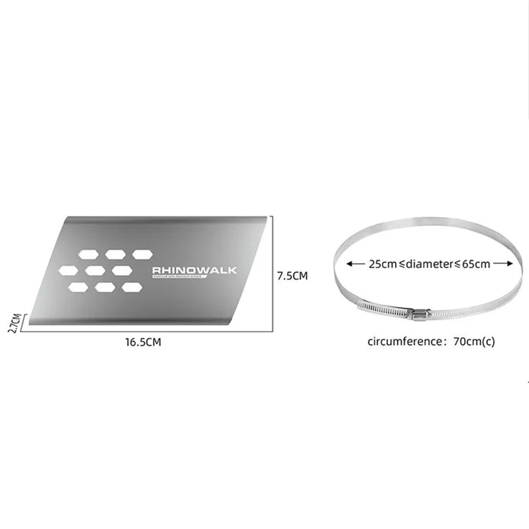 RHINOWALK MTR004 Motorcycle Exhaust Heat Shield Aluminum Anti-scalding Cover