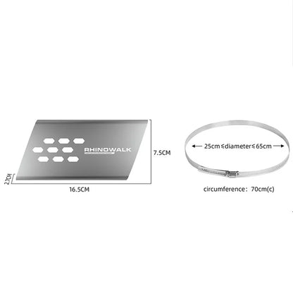 RHINOWALK MTR004 Motorcycle Exhaust Heat Shield Aluminum Anti-scalding Cover