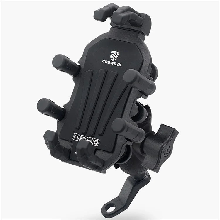 WUPP CS-1990B1 Motorcycle Rearview Mirror Phone Holder Aluminum Alloy Anti Shake Phone Mount