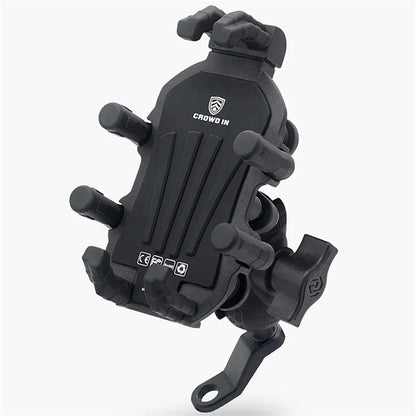 WUPP CS-1990B1 Motorcycle Rearview Mirror Phone Holder Aluminum Alloy Anti Shake Phone Mount