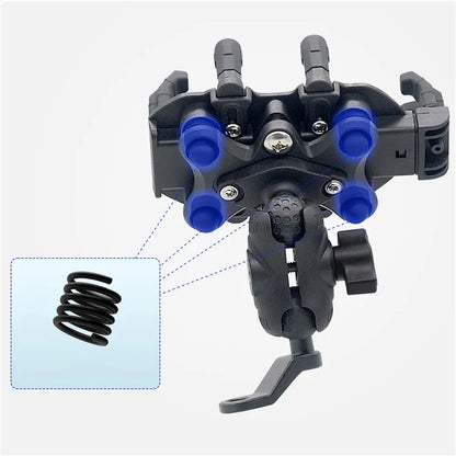 WUPP CS-1990B1 Motorcycle Rearview Mirror Phone Holder Aluminum Alloy Anti Shake Phone Mount