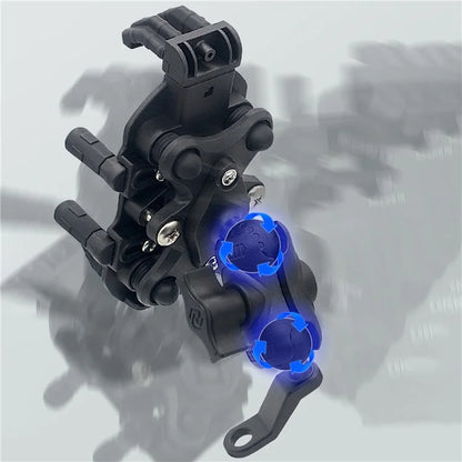 WUPP CS-1990B1 Motorcycle Rearview Mirror Phone Holder Aluminum Alloy Anti Shake Phone Mount